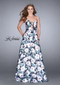 Picture of: Long Flower Print Mikado A-line Prom Dress in Print, Style: 24717, Main Picture