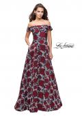 Picture of: Off the Shoulder A-line Gown with Floral Print in Multi, Style: 25790, Main Picture