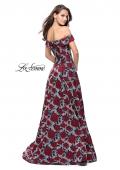 Picture of: Off the Shoulder A-line Gown with Floral Print in Multi, Style: 25790, Back Picture