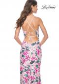 Picture of: Stunning Sequin Floral Print Gown with High Slit in Multi, Style: 32050, Detail Picture 6
