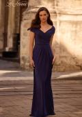 Picture of: Ruched Jersey Long Gown with V Neckline, Style: 26519, Main Picture