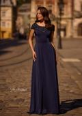 Picture of: Jersey Gown with Full Skirt and Lace Detail Top, Style: 29511, Main Picture