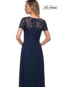 Picture of: Jersey Long Evening Dress with Short Lace Sleeves, Style: 29772, Detail Picture 12
