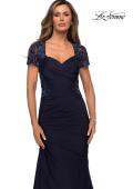 Picture of: Satin Evening Dress with Lace and Scoop Neckline, Style: 27989, Detail Picture 14