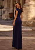 Picture of: Ruched Jersey Long Gown with V Neckline, Style: 26519, Back Picture