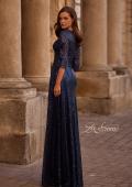Picture of: Sequin Evening Gown with Knot Detail on Front, Style: 27930, Back Picture