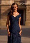 Picture of: Lace Evening Gown with Cap Sleeves and V Neck, Style: 27915, Detail Picture 1