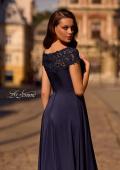 Picture of: Jersey Gown with Full Skirt and Lace Detail Top, Style: 29511, Detail Picture 2