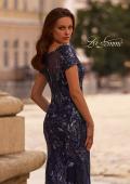 Picture of: Long Beaded Lace Dress with Sheer Neckline, Style: 29961, Detail Picture 2