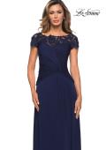 Picture of: Jersey Dress with Ruching and Floral Neckline, Style: 28029, Detail Picture 3