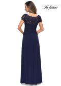 Picture of: Jersey Dress with Ruching and Floral Neckline, Style: 28029, Detail Picture 4