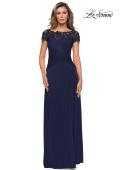 Picture of: Jersey Dress with Ruching and Floral Neckline, Style: 28029, Detail Picture 5