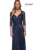 Picture of: Sequin Evening Gown with Knot Detail on Front, Style: 27930, Detail Picture 6