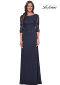 Picture of: Jersey Gown with Boat Neckline and Lace Detailing, Style: 29251, Detail Picture 7