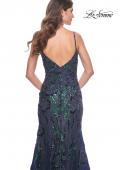 Picture of: Mermaid Sequin and Beaded Embellished Prom Dress in Navy, Style: 32049, Detail Picture 12
