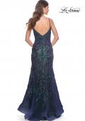 Picture of: Mermaid Sequin and Beaded Embellished Prom Dress in Navy, Style: 32049, Detail Picture 6