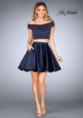 Picture of: Fully Beaded Off the Shoulder Two Piece Dress in Navy, Style: 25120, Detail Picture 1