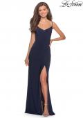 Picture of: Long Sequined Dress with Sweetheart Neckline in Navy, Style: 27879, Detail Picture 1