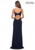 Picture of: Long Sequined Dress with Sweetheart Neckline in Navy, Style: 27879, Detail Picture 2