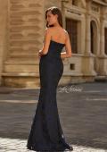 Picture of: Strapless Brocade Mermaid Gown in Navy, Style: 33539, Back Picture