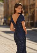 Picture of: Off-the-Shoulder Brocade Gown with Sweetheart Neckline in Navy, Style: 33571, Detail Picture 2