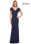 Picture of: Versatile Jersey Long Evening Dress with Short Sleeve in Blue, Style: 29998, Main Picture