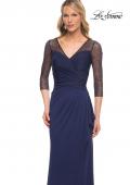 Picture of: Jersey Long Dress with Beading and Ruffle Skirt in Blue, Style: 30028, Main Picture