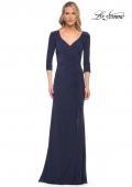 Picture of: Elegant Jersey Dress with Ruching and Ruffle Detail in Blue, Style: 30177, Main Picture