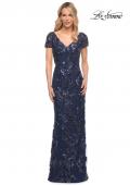 Picture of: Stunning Beaded Long Gown with V Neckline in Blue, Style: 30375, Main Picture