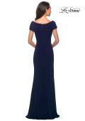 Picture of: Ruched Jersey Long Gown with V Neckline, Style: 26519, Detail Picture 10