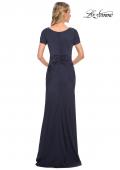 Picture of: Elegant Evening Gown with V Neck and Knot in Blue, Style: 29926, Back Picture