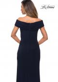 Picture of: Off The Shoulder Jersey Dress with Ruching in Navy, Style: 27959, Detail Picture 2