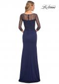 Picture of: Jersey Long Dress with Beading and Ruffle Skirt in Blue, Style: 30028, Detail Picture 2