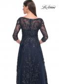 Picture of: Stunning Evening Gown with Lace Beaded Design in Navy, Style: 31719, Detail Picture 2