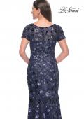 Picture of: Mother of the Bride Dress with Unique Floral Sequin Design in Navy, Style: 31779, Detail Picture 2