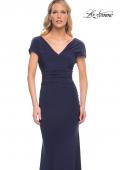 Picture of: Versatile Jersey Long Evening Dress with Short Sleeve in Blue, Style: 29998, Detail Picture 3