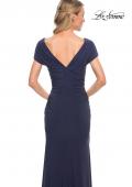 Picture of: Versatile Jersey Long Evening Dress with Short Sleeve in Blue, Style: 29998, Detail Picture 4