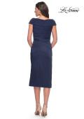 Picture of: Chic Short Evening Dress with Pleating in Navy, Style: 30110, Detail Picture 4