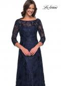 Picture of: Beautiful Lace Mother of the Bride Dress with Illusion Neckline in Navy, Style: 30835, Detail Picture 6