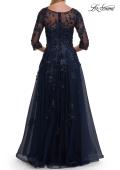 Picture of: A-line Tulle Mother of the Bride Dress with Gorgeous Beaded Lace in Navy, Style: 32538, Detail Picture 6