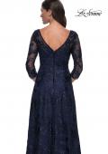 Picture of: Beautiful Lace Mother of the Bride Dress with Illusion Neckline in Navy, Style: 30835, Detail Picture 7