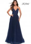 Picture of: Rhinestone Tulle Ballgown with Slit and Lace Up Back, Style: 30536, Detail Picture 8