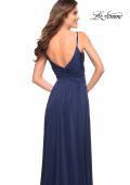 Picture of: Elegant Criss-Cross Ruched Bodice Jersey Dress in Navy, Style: 30571, Detail Picture 15