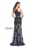 Picture of: Two Piece Prom Dress with Beaded Top and Tulle Skirt in Navy, Style: 26305, Back Picture