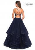 Picture of: Sweetheart Neckline Tulle Formal Gown in Navy, Style: 27192, Back Picture