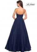 Picture of: Strapless Fully Rhinestone A-Line Prom Dress in Navy, Style: 27630, Back Picture