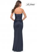 Picture of: Chic Strapless Liquid Jersey Gown with Ruching in Navy, Style: 31189, Detail Picture 20