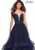 Picture of: Sweetheart Neckline Tulle Formal Gown in Navy, Style: 27192, Detail Picture 1