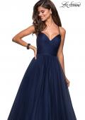 Picture of: Simple Tulle Prom Dress with Sweetheart Neckline in Navy, Style: 27535, Detail Picture 1