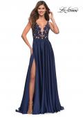 Picture of: Gorgeous Satin Gown with Sheer Lace Bodice, Style: 30580, Detail Picture 1